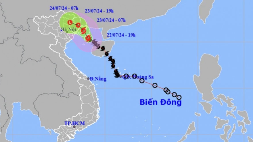 Bão số 2 cách Quảng Ninh - Hải Phòng 130km về phía Đông Đông Nam