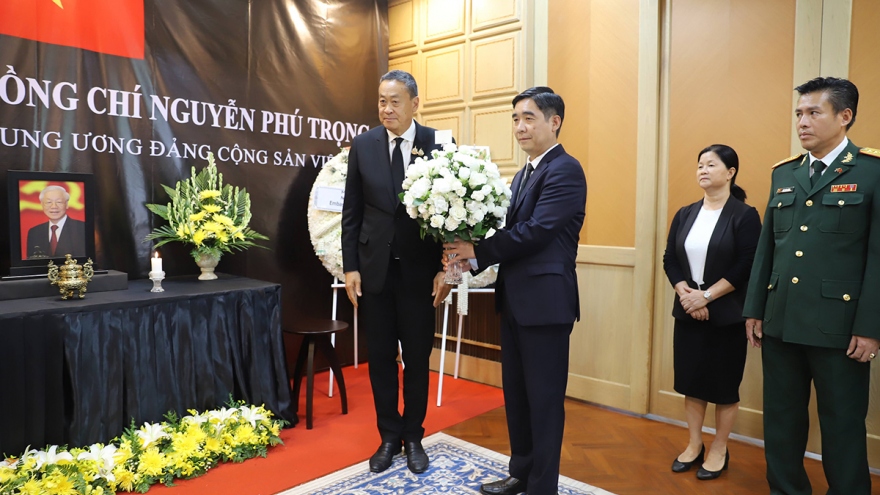 Thủ tướng Thái Lan Srettha Thavisin viếng Tổng Bí thư Nguyễn Phú Trọng