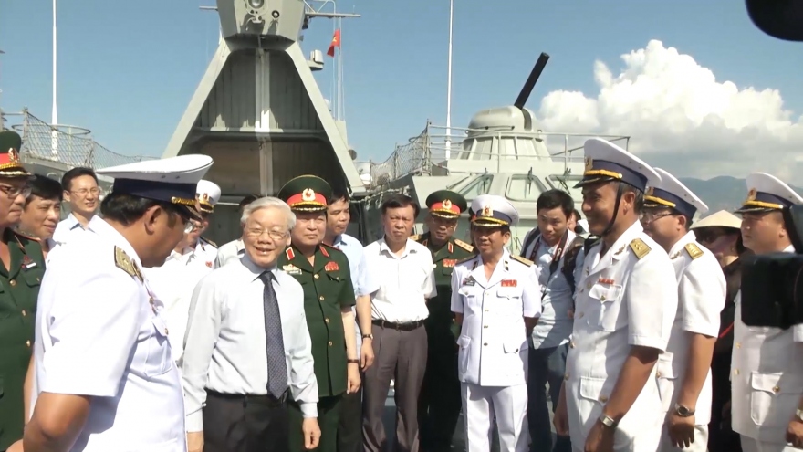 Cán bộ, chiến sĩ Vùng 4 Hải quân luôn khắc ghi lời căn dặn của Tổng Bí thư Nguyễn Phú Trọng