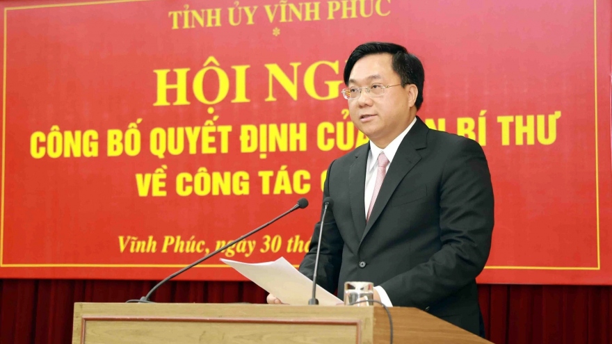 Thứ trưởng Trần Duy Đông được điều động làm Phó Bí thư Tỉnh ủy Vĩnh Phúc