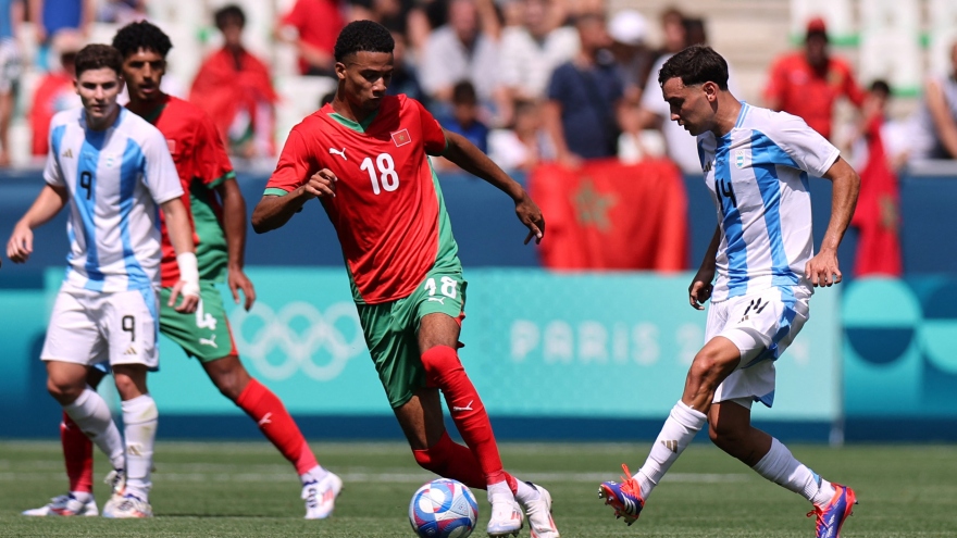 Kết quả bóng đá nam Olympic Paris 2024: Argentina cùng Morocco tạo nên trận cầu không tưởng