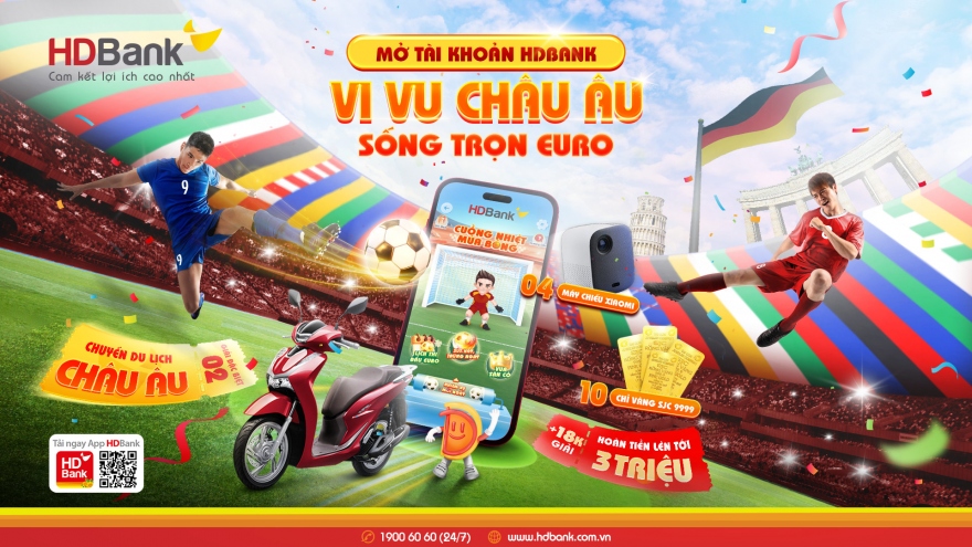 Cơ hội vi vu châu Âu, sống trọn từng đường bóng Euro 2024 với HDBank