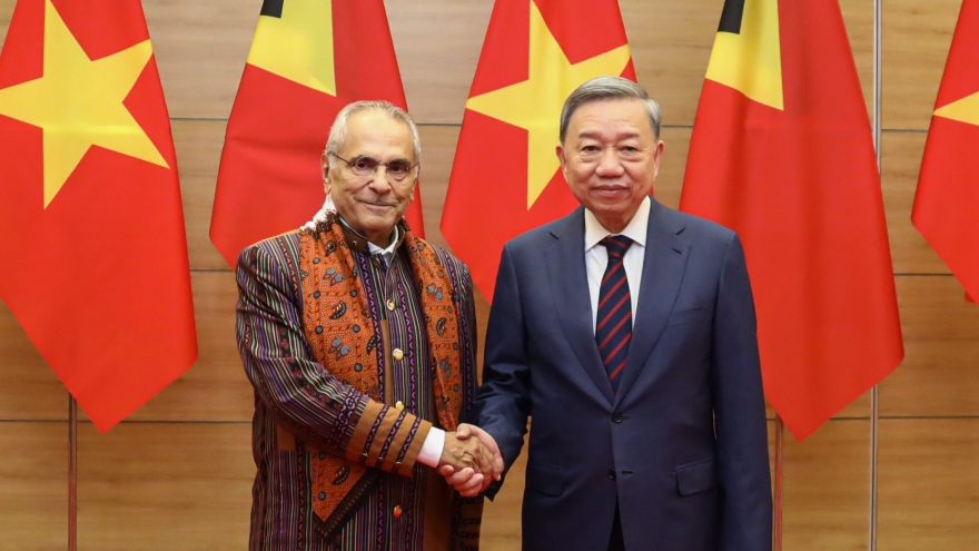 Chủ tịch nước Tô Lâm chủ trì chiêu đãi trọng thể Tổng thống Timor Leste
