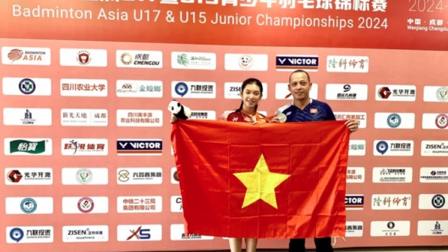 Vietnamese badminton athlete wins silver at Asian U-15 championships