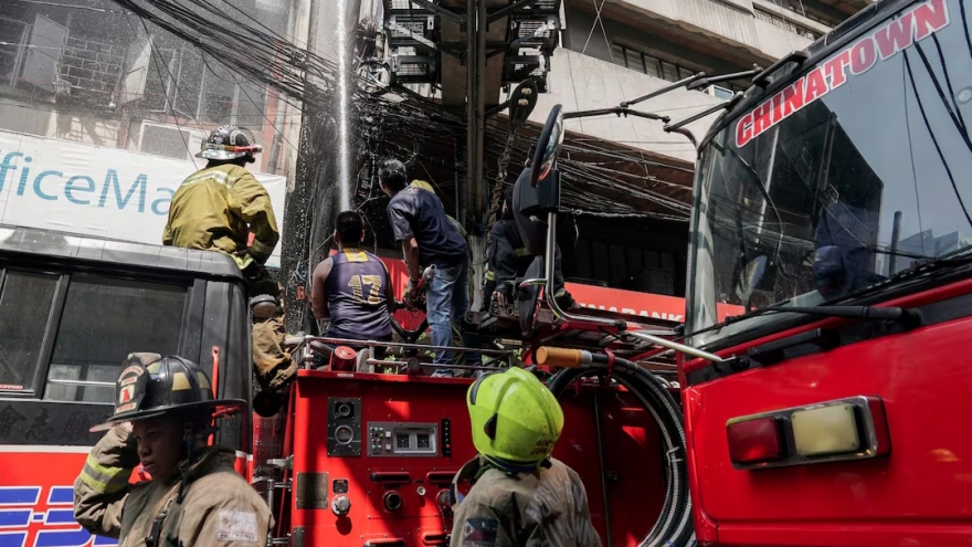 Cháy tòa nhà 5 tầng khu Chinatown ở Philippines, 11 người thiệt mạng
