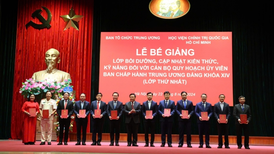 Bế giảng lớp bồi dưỡng, cập nhật kiến thức cho cán bộ quy hoạch TW khóa XIV