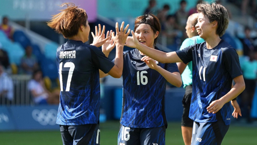 Kết quả bóng đá Olympic Paris 2024 hôm nay 1/8: ĐT nữ Nhật Bản thể hiện sức mạnh