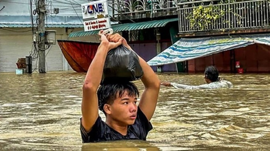 Hơn 1.700 trường học ở Myanmar phải đóng cửa do lũ lụt