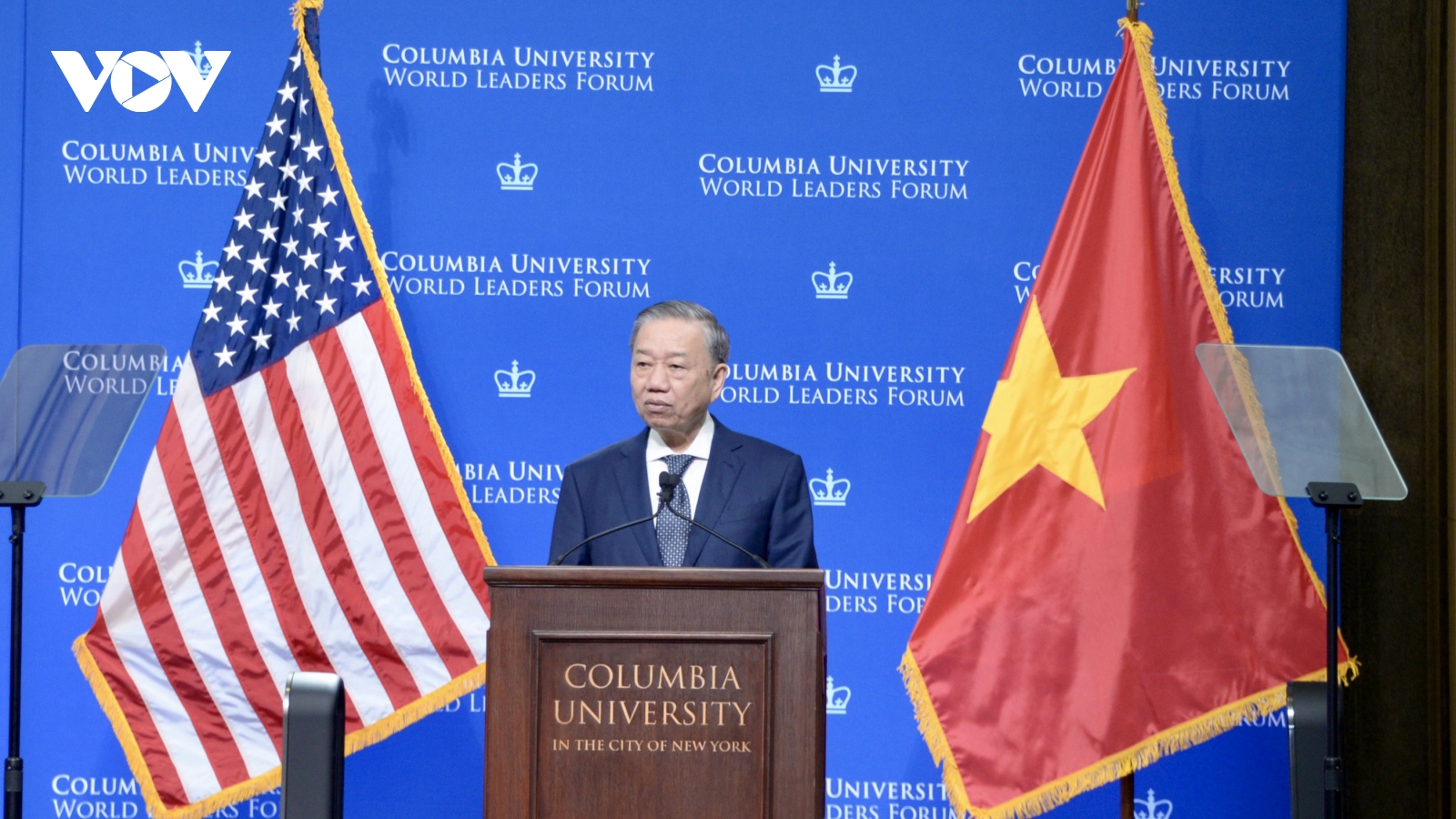 Party leader sheds light on Vietnam policy line during Columbia University speech