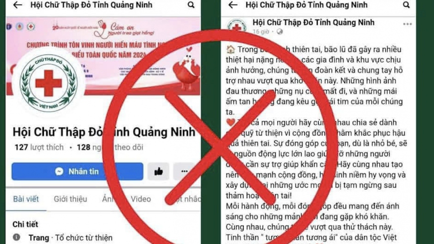 Cảnh báo fanpage mạo danh Hội Chữ thập đỏ Quảng Ninh lừa đảo kêu gọi quyên góp