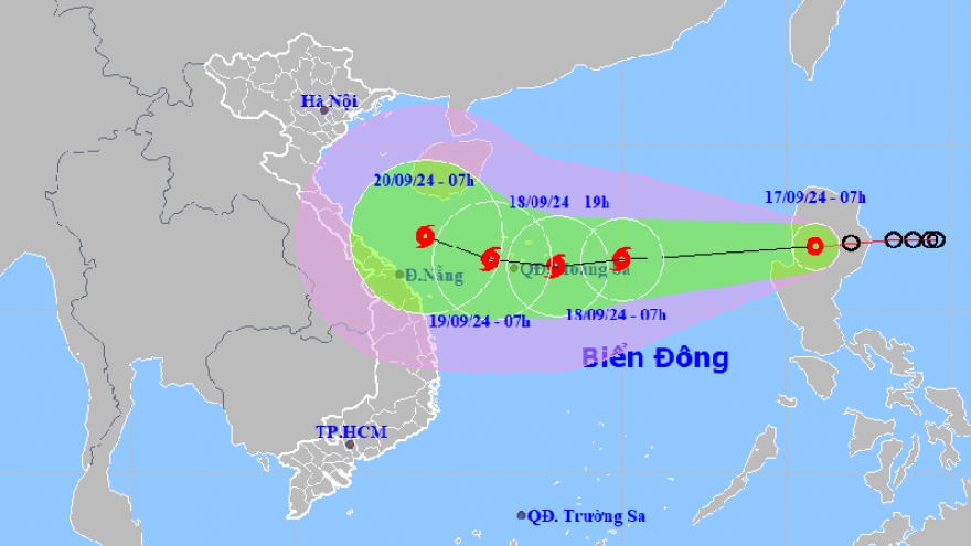 Áp thấp nhiệt đới đang ở trên đất liền đảo Luzon (Philippines), giật cấp 9