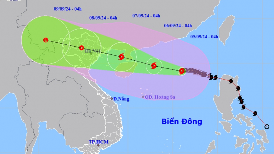 Bão số 3 giật trên cấp 17 hướng vào Vịnh Bắc Bộ, 5 tỉnh thành chịu tác động mạnh