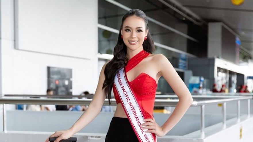 Binh Thuan native departs for Vietnam at Miss Asia Pacific International