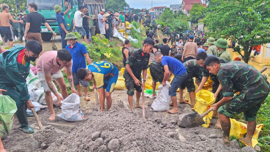 Các tuyến đê chính của Bắc Giang ổn định, bảo đảm an toàn