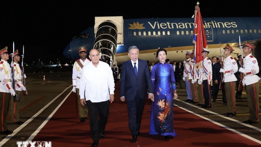 Tổng Bí thư, Chủ tịch nước Tô Lâm tới La Habana, bắt đầu chuyến thăm Cuba