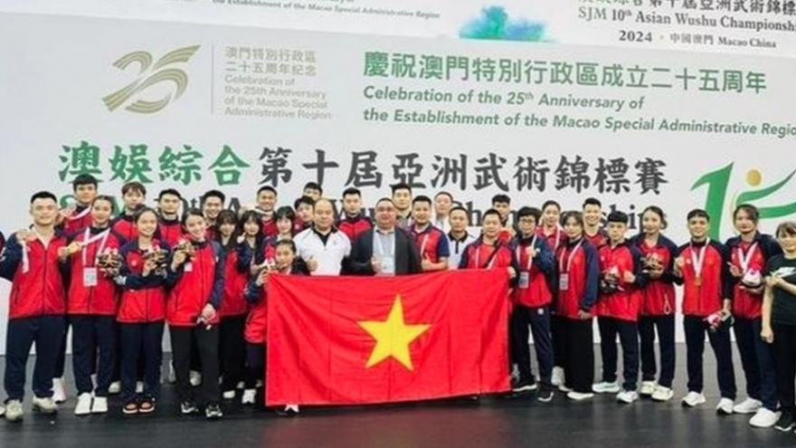 Vietnam wins three gold medals at Asian Wushu Championships