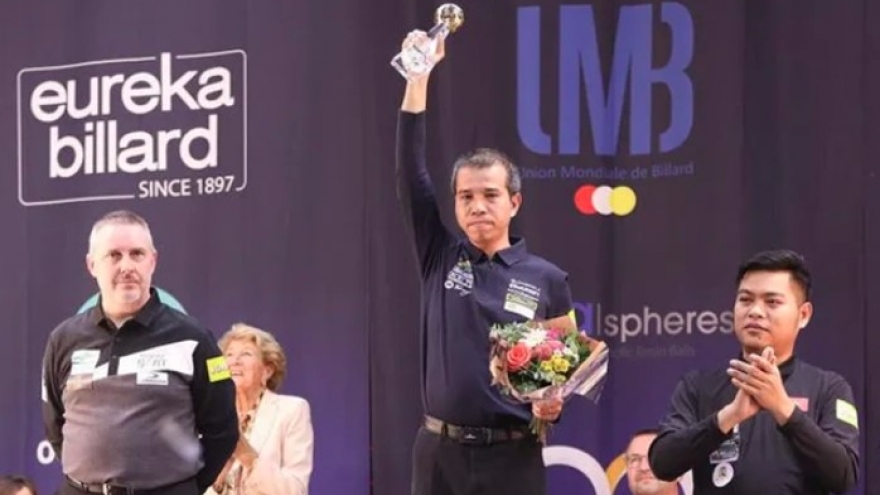 Chien takes world three-cushion billiards trophy