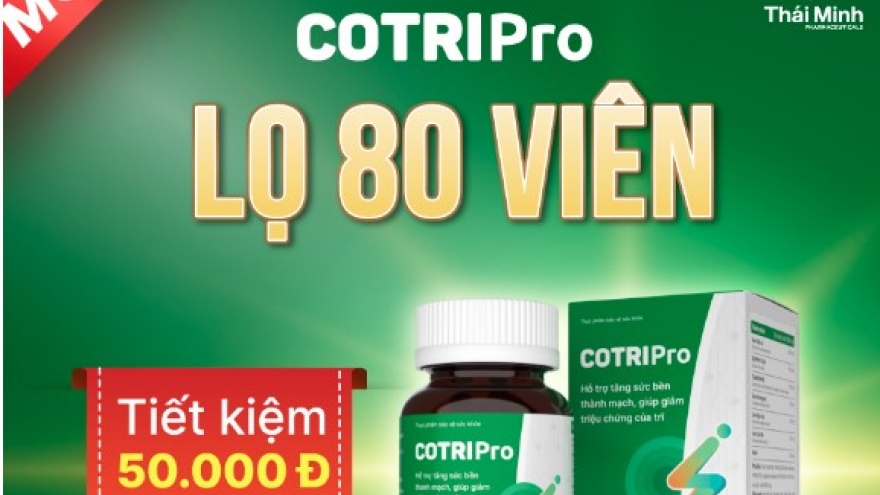 Mới: CotriPro lọ 80 viên - Tiết kiệm 50.000 đồng