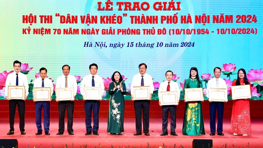 Bí thư Thành Ủy Bùi Thị Minh Hoài dự Hội thi “Dân vận khéo” Hà Nội năm 2024