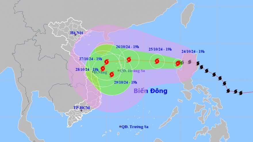 Bão số 6 ở khu vực Bắc Biển Đông, giật cấp 11