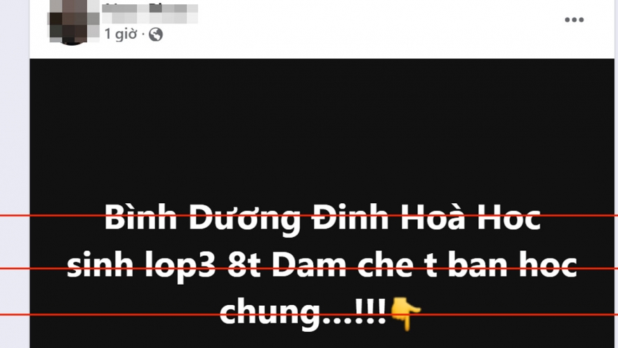 Thông tin học sinh lớp 3 ở Bình Dương đâm chết bạn học là tin giả