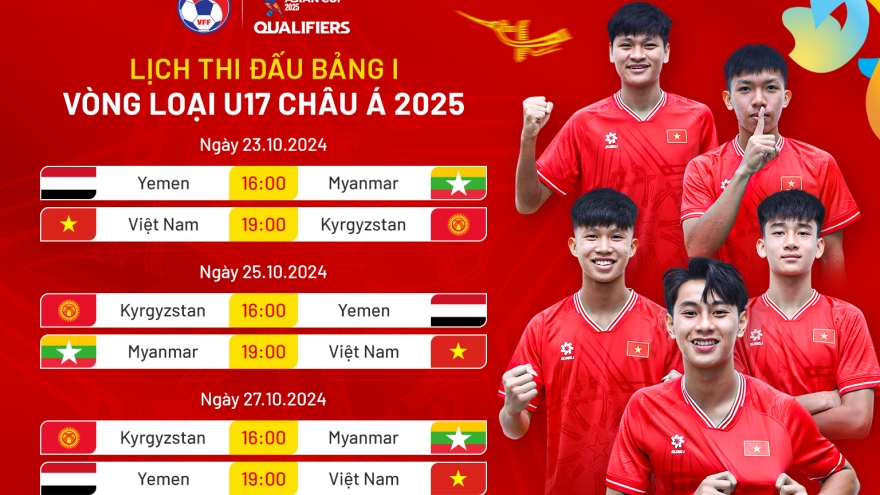 Lịch trực tiếp vòng loại U17 châu Á 2025: U17 Việt Nam so tài U17 Kyrgyzstan