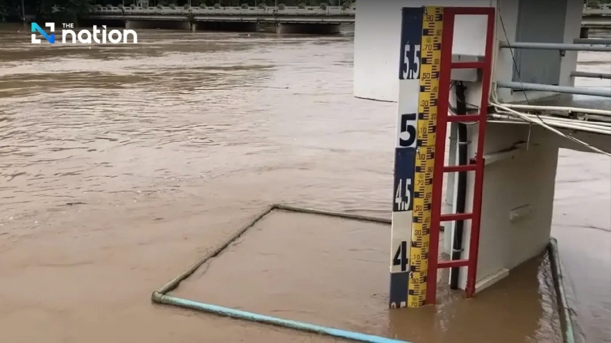 Chiang Mai, Thái Lan tiếp tục báo động đỏ nguy cơ lũ tràn về