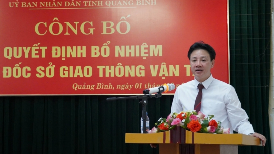 Ông Hoàng Đăng Cương làm Giám đốc Sở Giao thông Vận tải tỉnh Quảng Bình