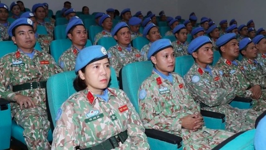 Vietnamese peacekeepers hailed back home