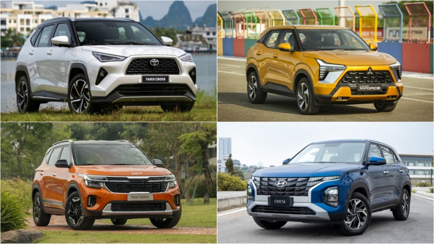 So sánh Toyota Yaris Cross V với Xforce Exceed, Creta 1.5 đặc biệt, Seltos Delux