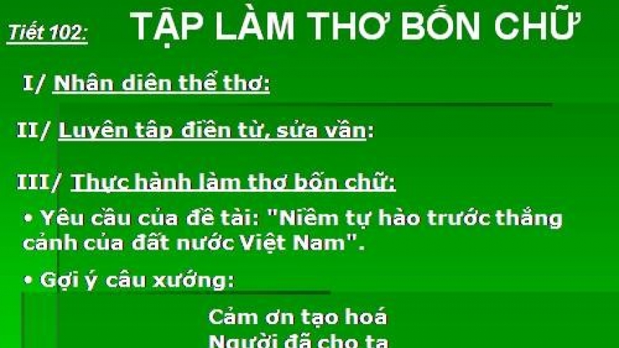 Em tập làm thơ