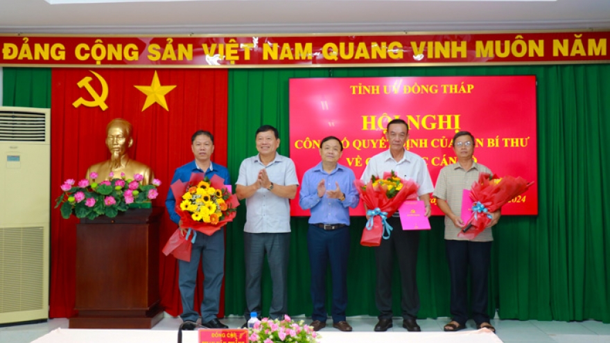 Đồng Tháp công bố quyết định của Ban Bí thư Trung ương Đảng về công tác cán bộ