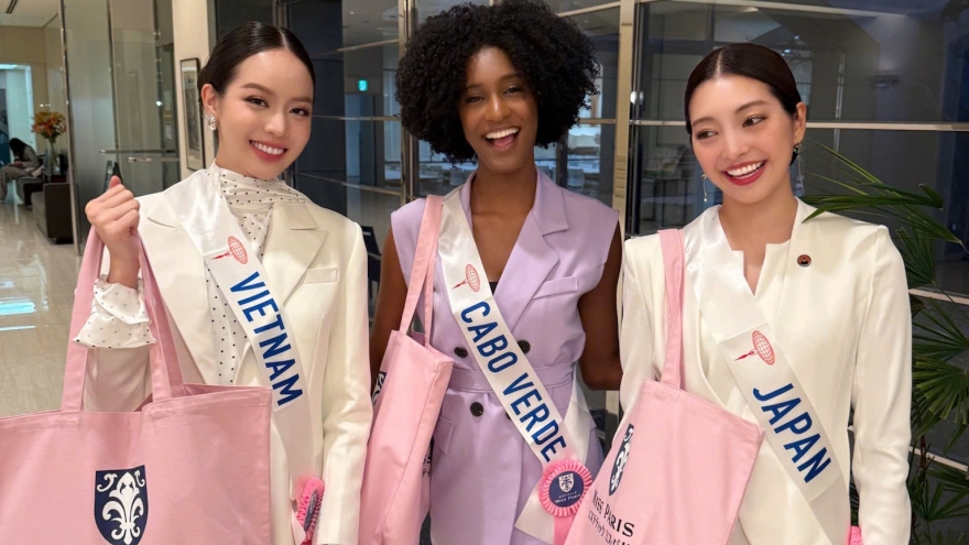 Hoa hậu Thanh Thủy dạy tiếng Việt cho dàn thí sinh Miss International 2024