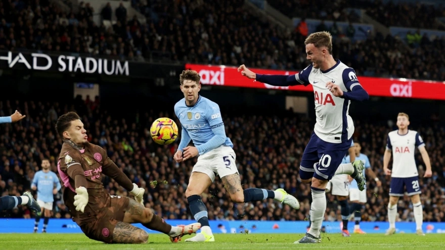 Trực tiếp Man City 0 - 2 Tottenham: Cú đúp của Maddison trong ngày sinh nhật thứ 28