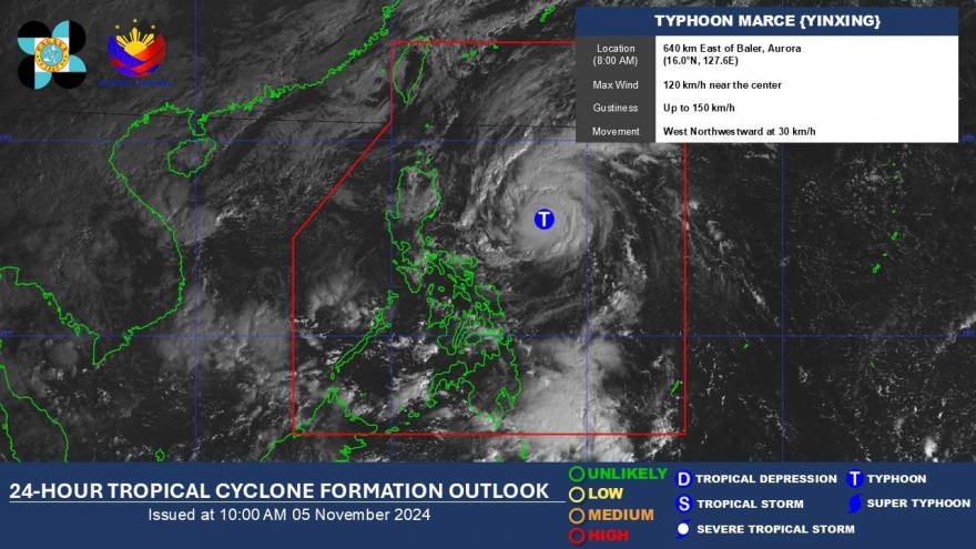 Philippines sơ tán hơn 17.000 dân trước cơn bão Yinxing