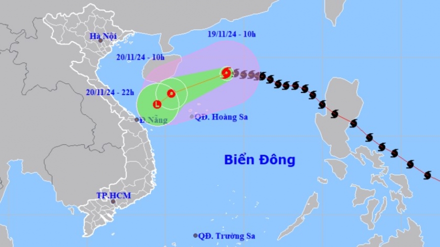 Bão số 9 sẽ tiếp tục suy yếu, cách quần đảo Hoàng Sa 300km