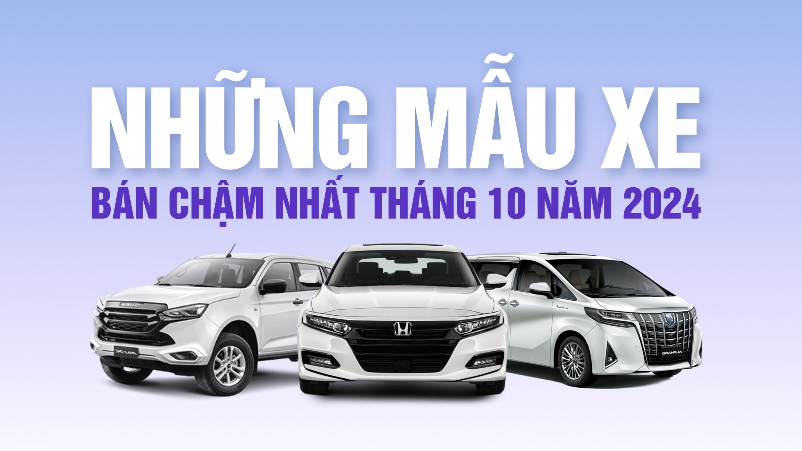 Những mẫu xe bán chậm nhất tháng 10/2024
