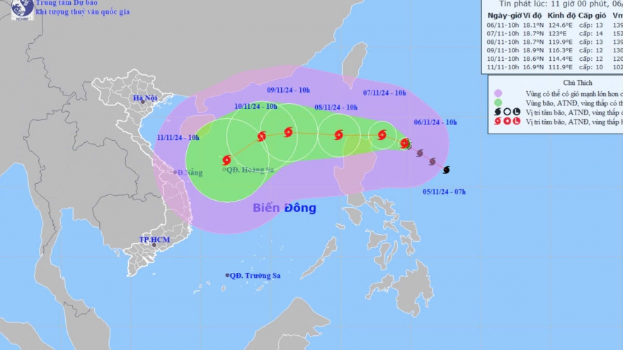 Quảng Ninh đến Bình Thuận ứng phó với bão YINXING gần Biển Đông