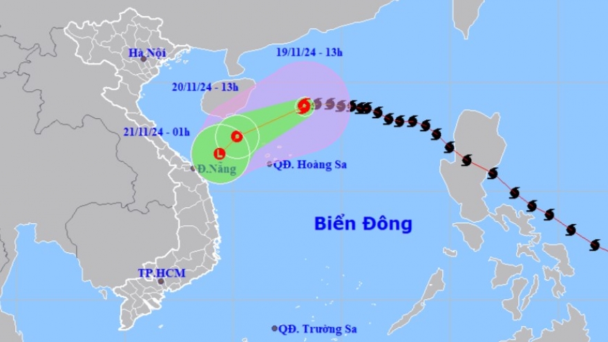 Bão số 9 giật cấp 11, cách quần đảo Hoàng Sa khoảng 250km