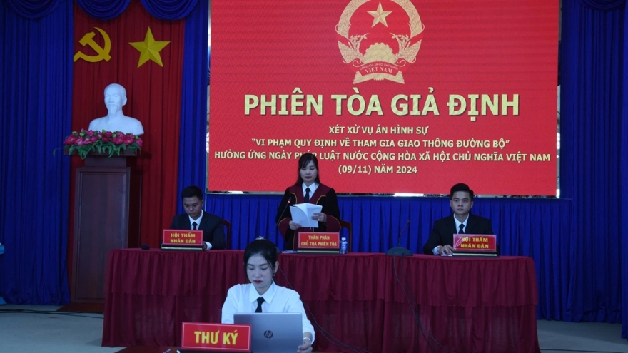 Tổ chức phiên tòa giả định phổ biến pháp luật cho đoàn viên, thanh niên