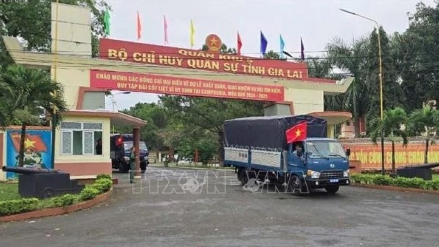 Gia Lai’s search team for fallen soldiers' remains deployed to Cambodia