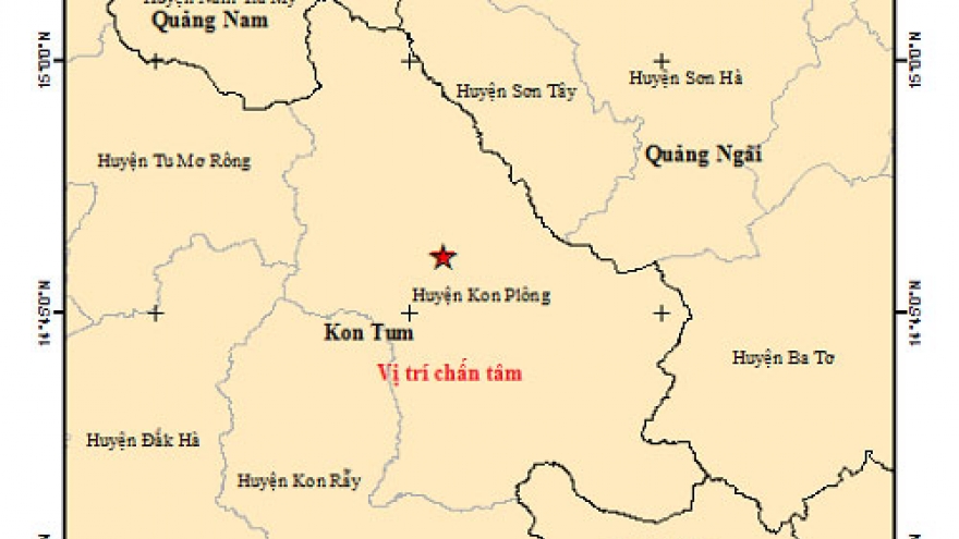 Kon Tum xảy ra 11 trận động đất