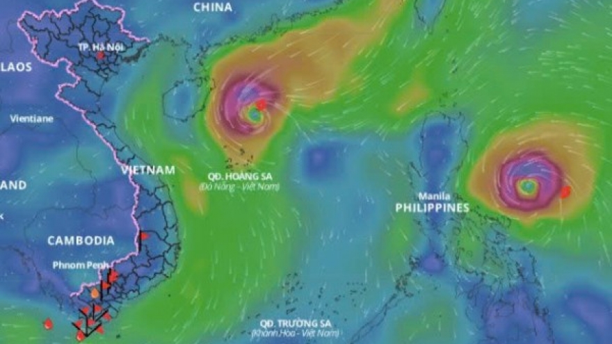 Bão Yinxing chưa tan, bão Toraji đã hình thành hướng vào Biển Đông