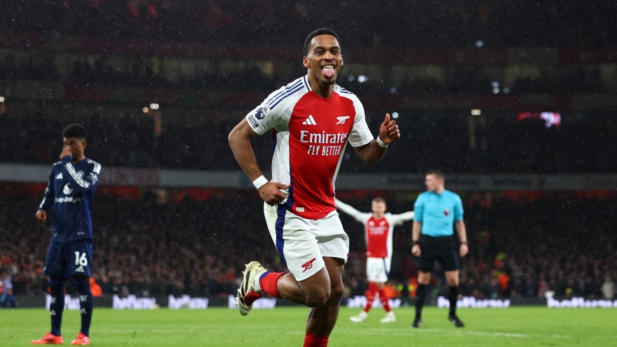 Kết quả vòng 14 Ngoại hạng Anh 24/25: Arsenal thắng thuyết phục MU