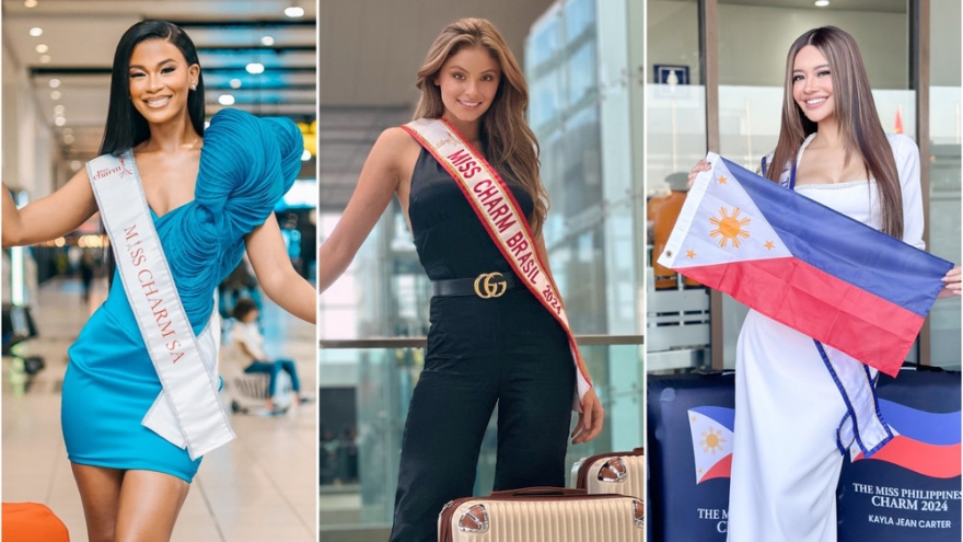 Foreign beauties gather in Vietnam for Miss Charm 2024 pageant