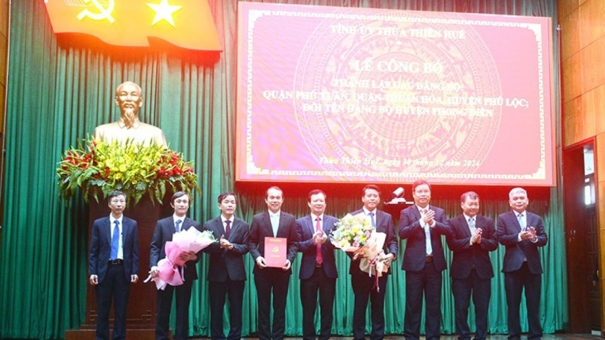 Thành lập các đảng bộ trực thuộc thành phố Huế