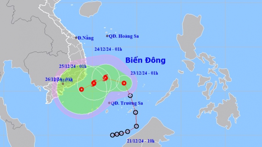 Áp thấp nhiệt đới gây gió giật cấp 9 trên khu vực quần đảo Trường Sa