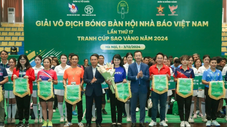 Khai mạc Giải Bóng bàn Hội nhà báo Việt Nam 2024