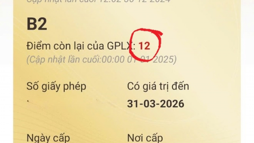 Cách đơn giản để theo dõi điểm và số điểm bị trừ trên bằng lái xe