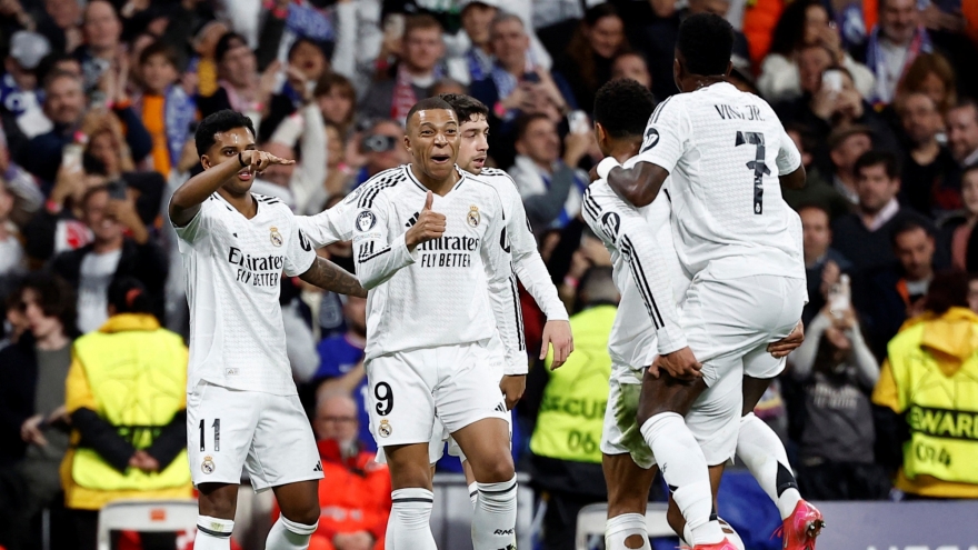 Kết quả Cúp C1 châu Âu hôm nay 23/1: Bộ ba MRV tỏa sáng, Real Madrid thắng hủy diệt Salzburg